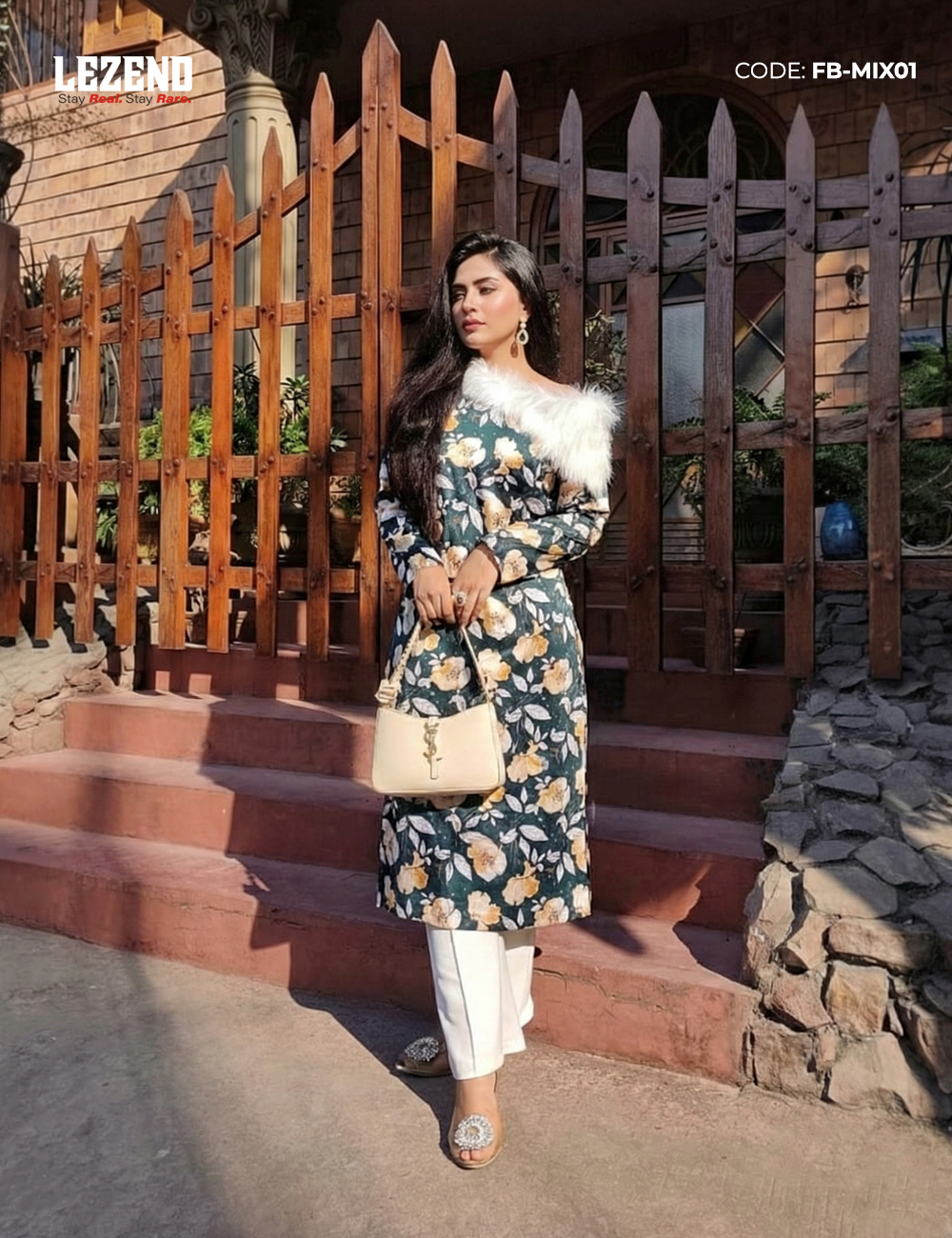 fars mixed design blazer Luxury Kurti by FAR's - Image 1